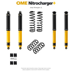 Zestaw zawieszenia OME Nitrocharger+ – Jeep Wrangler JL 4-drzwiowy 3.6 V6, 50 mm, lekki przód, średnie obciążenie tyłu