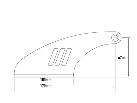 Dachowe mocowania Lazer Lamps, wysokość 67 mm, wysunięte do przodu