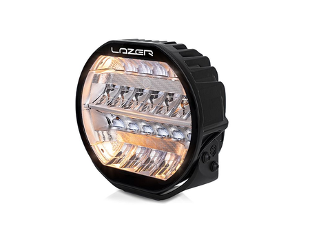 Okrągła lampa LED Lazer Lamps Sentinel 9″ Chrome — chromowane wnętrze, ze światłem pozycyjnym