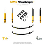 Zestaw zawieszenia OME Nitrocharger+ – Ford Ranger PX III 2019–2022, 45/40 mm, stałe 300 kg z tyłu, standardowe tłumienie przodu, mocniejsze tłumienie tyłu