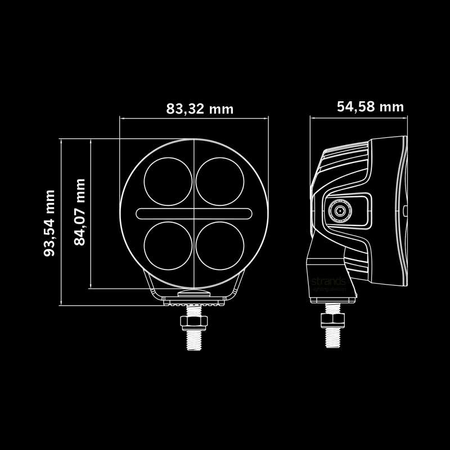 Światła drogowe Strands biało-żółte Nuuk D-Line MC Driving Light 3"