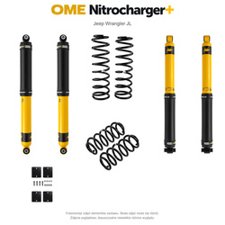 Zestaw zawieszenia OME Nitrocharger+ – Jeep Wrangler JL 4-drzwiowy 3.6 V6, 50 mm, lekki przód, stałe 300 kg z tyłu