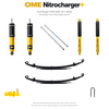 Zestaw zawieszenia OME Nitrocharger+ przód / Sport tył – Ford Ranger PJ/PK 2006–2011 Diesel, tył 20 mm, przód ponad 60 kg, drążki 925 mm, tylko 2.5 TD, stałe 400 kg z tyłu, Nitrocharger Sport z tyłu