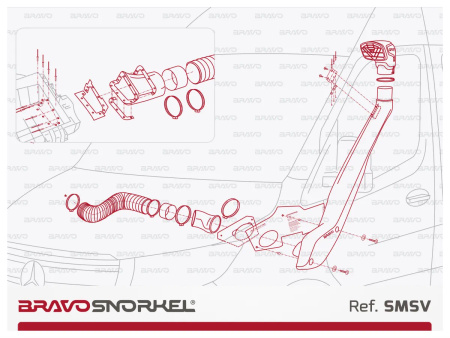 Snorkel Bravo Mercedes Sprinter W910 (2018- ) 2.1 / 3.0L LHD