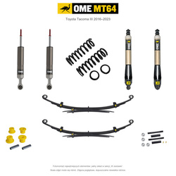 Zestaw zawieszenia OME MT64 – Toyota Tacoma III 2016–2023, 50 mm, przód od 150 kg, bez stałego obciążenia tyłu