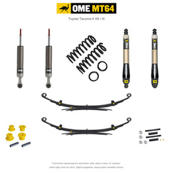 Zestaw zawieszenia OME MT64 – Toyota Tacoma II V6 / III 2005–2023, 50 mm, przód 100–150 kg w III, bez stałego obciążenia tyłu