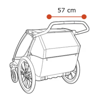 Przyczepka rowerowa wielofunkcyjna na dwa miejsca Thule Chariot Cab – ciemnoszara