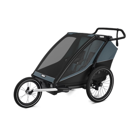 Przyczepka rowerowa wielofunkcyjna na dwa miejsca Thule Chariot Cab – ciemnoszara