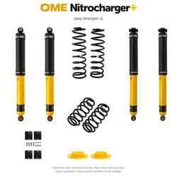 Zestaw zawieszenia OME Nitrocharger+ – Jeep Wrangler JL 4-drzwiowy 3.6 V6, 50 mm, pod sam zderzak, stałe 150 kg z tyłu