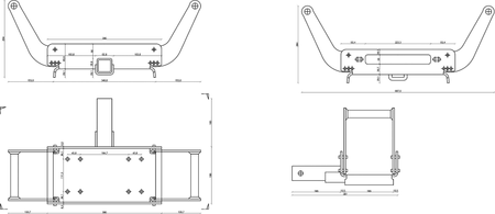 Płyta montażowa przenośna Dragon Winch DWM 12000–13000 lb oraz DWT 14000 HD