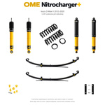 Zestaw zawieszenia OME Nitrocharger+ – Isuzu D-Max II 2012–2020, 30 mm, średnie obciążenie tyłu, mocniejsze tłumienie przodu, standardowe tłumienie tyłu, LS-M i podwozie pod zabudowę