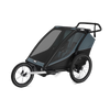 Przyczepka rowerowa wielofunkcyjna na dwa miejsca Thule Chariot Cab – ciemnoszara