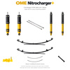 Zestaw zawieszenia OME Nitrocharger+ – Ford Ranger PJ/PK 2006–2011 Diesel, tył 20 mm, przód ponad 60 kg, drążki 1024 mm, średnie obciążenie tyłu, standardowe tłumienie tyłu, dodatkowe pióra