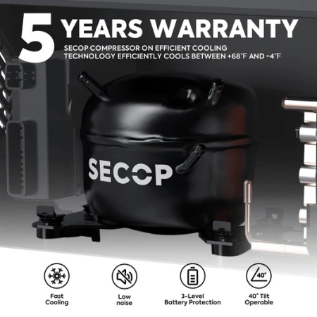 Lodówka kompresorowa ICECO APL55 55 l 12/24 V Dual Zone – czarna