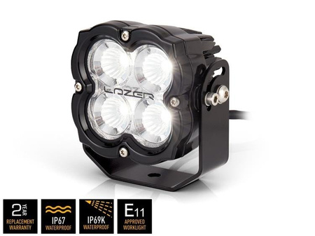 Lampa robocza LED Lazer Lamps Utility-80 Gen2 — uchwyt Slimline