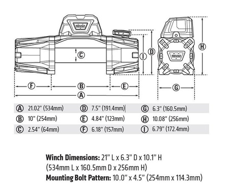 WARN VR EVO 8-S - WYCIĄGARKA ELEKTRYCZNA