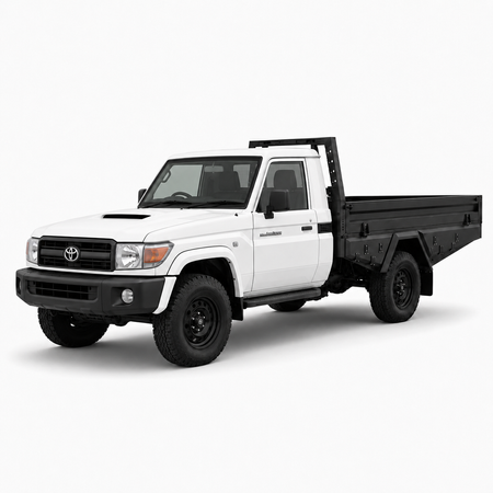 AluBlack Platforma ładunkowa z opuszczanymi burtami do Toyota Land Cruiser 79 z pojedynczą kabiną