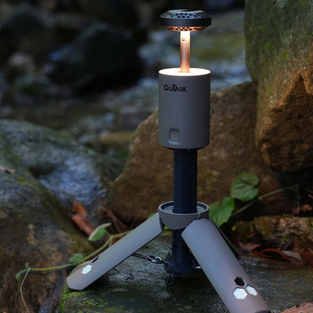 Teleskopowa lampa kempingowa LED OuTask TD-1 500 lm – brązowa (Tactical Earth)