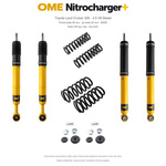 Zestaw OME Nitrocharger+ – Toyota Land Cruiser 200 2007–2021 4.5 Diesel, przód 50/tył 20 mm, KDSS, stałe 400 kg z tyłu; przód standardowe