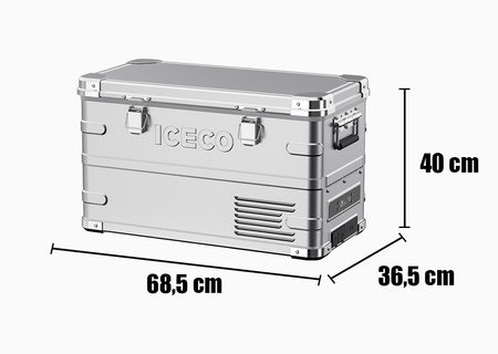 Lodówka kompresorowa ICECO APL35 35 l 12/24 V Dual Zone – srebrna