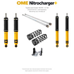 Zestaw zawieszenia OME Nitrocharger+ – Toyota LC100 4.7 V8 10.1998–09.2000, lift tyłu 40–50 mm, mocniejszy przód, stałe 200 kg z tyłu, mocniejszy tył