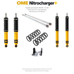 Zestaw zawieszenia OME Nitrocharger+ – Toyota LC100 4.7 V8 10.2000–2007, lift tyłu 10–20 mm, mocniejszy przód, stałe 200 kg z tyłu, mocniejszy tył