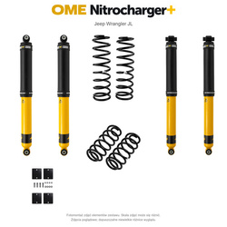 Zestaw zawieszenia OME Nitrocharger+ – Jeep Wrangler JL 4-drzwiowy 3.6 V6, 50 mm, lekki przód, stałe 150 kg z tyłu