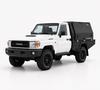 AluBlack Platforma ładunkowa z zabudową 3/4 do Toyota Land Cruiser 79 z pojedynczą kabiną