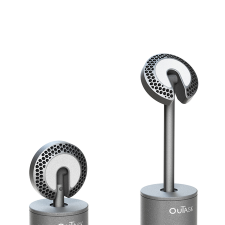 Teleskopowa lampa LED ouTask  - jasnoszara